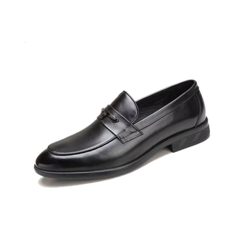 Muški kožni loafers od prve kože, slip-on, uski špicasti nos, niski profil, gumena potplata, prozračni, lagani, protuklizni, poslovno-kancelarijske cipele