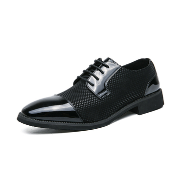 Loafers s lanenim gornjim dijelom, model s color-block uzorkom, vezanje, otporni na habanje, gumeni đon