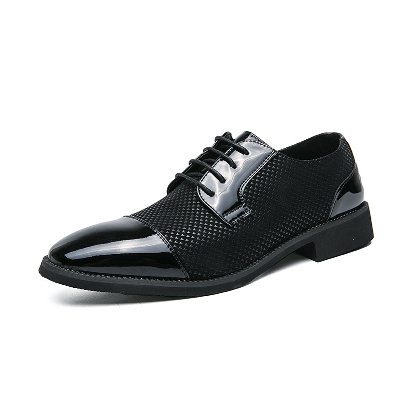 Loafers s lanenim gornjim dijelom, model s color-block uzorkom, vezanje, otporni na habanje, gumeni đon