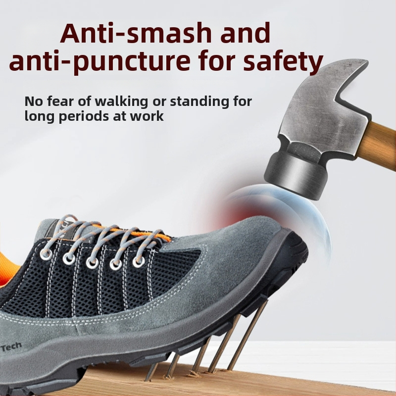 Защитни обувки за трудова безопасност: антистатични, удароустойчиви, пробивоустойчиви, износоустойчиви, велур от телешка кожа