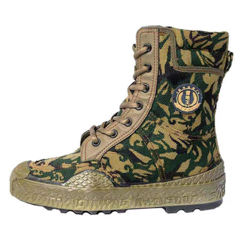 Ghete de drumeție outdoor 3744, talie înaltă, suprafață din pânză, branț latex, rezistente la uzură