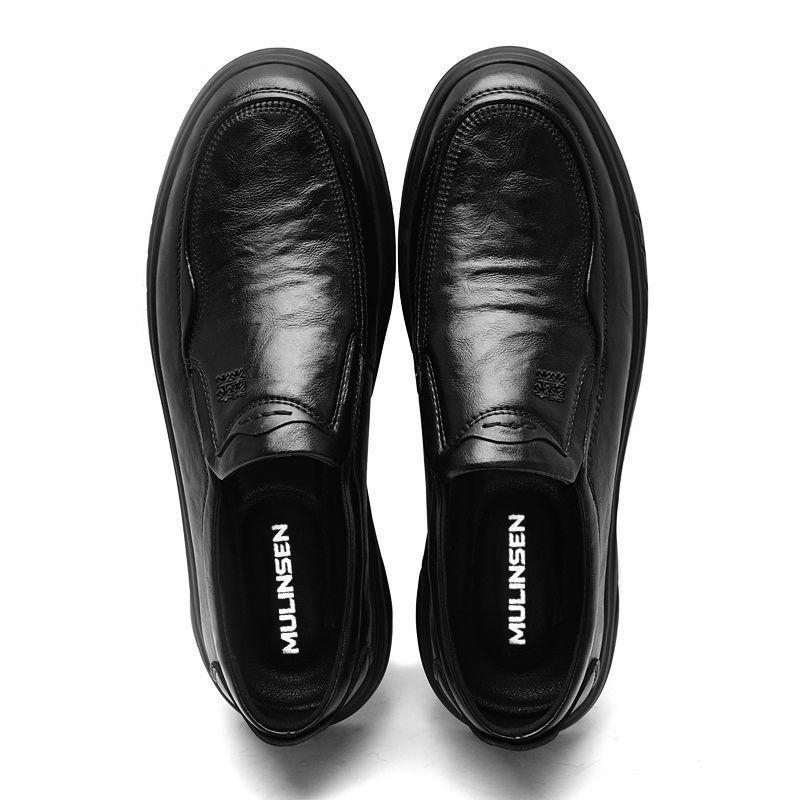 Pantofi casual din piele pentru bărbați, partea superioară din piele de vită de primă calitate, talpă din cauciuc, gleznă joasă, anti-derapant, toamnă 2023