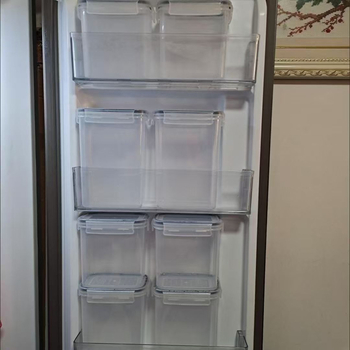 Prozirni plastični četvrtasti spremnik za pohranu, 1–2 L, moderni minimalistički stil