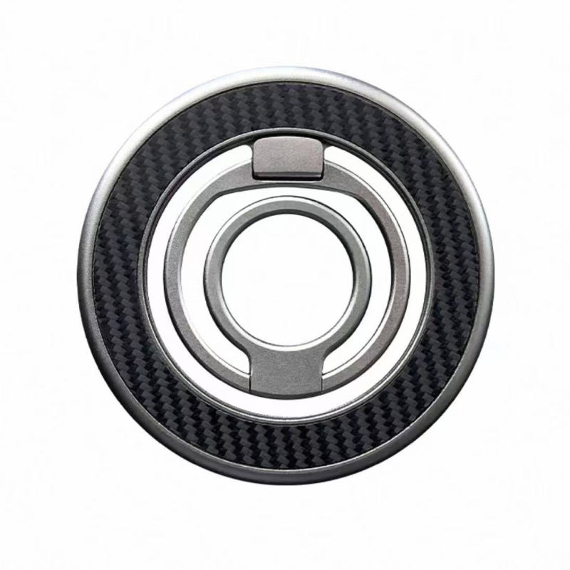 Suport MagSafe pentru telefon pentru birou, cu inel magnetic, rotire la 360°, construcție metalică