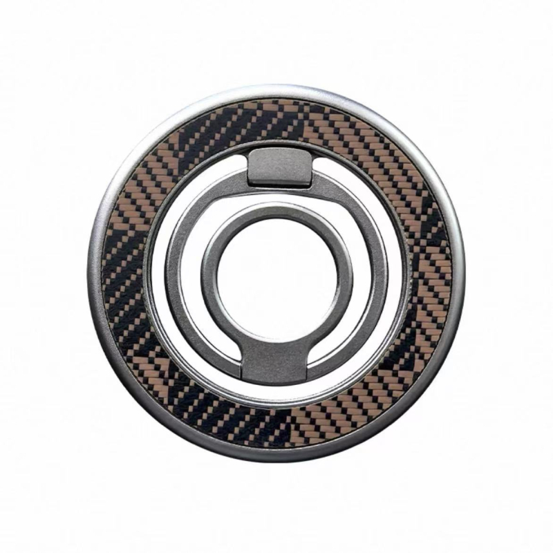 Suport MagSafe pentru telefon pentru birou, cu inel magnetic, rotire la 360°, construcție metalică