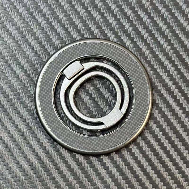 Suport MagSafe pentru telefon pentru birou, cu inel magnetic, rotire la 360°, construcție metalică