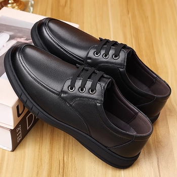 Pantofi din piele pentru bărbați, piele de vită din strat superior, stil lejer, pentru bărbați de vârstă mijlocie (40–60)