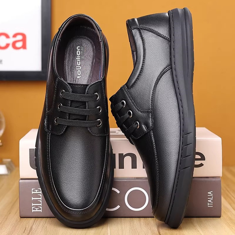 Pantofi din piele pentru bărbați, piele de vită din strat superior, stil lejer, pentru bărbați de vârstă mijlocie (40–60)