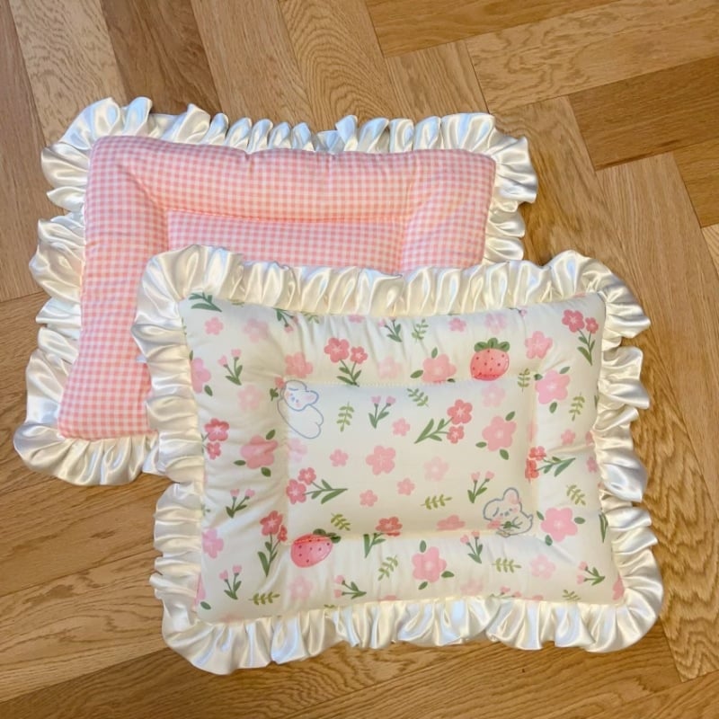 Κουβέρτα ύπνου για γάτες, διπλής όψεως, με δαντέλα, από 100% βαμβάκι, αναπνεύσιμη, για όλες τις εποχές