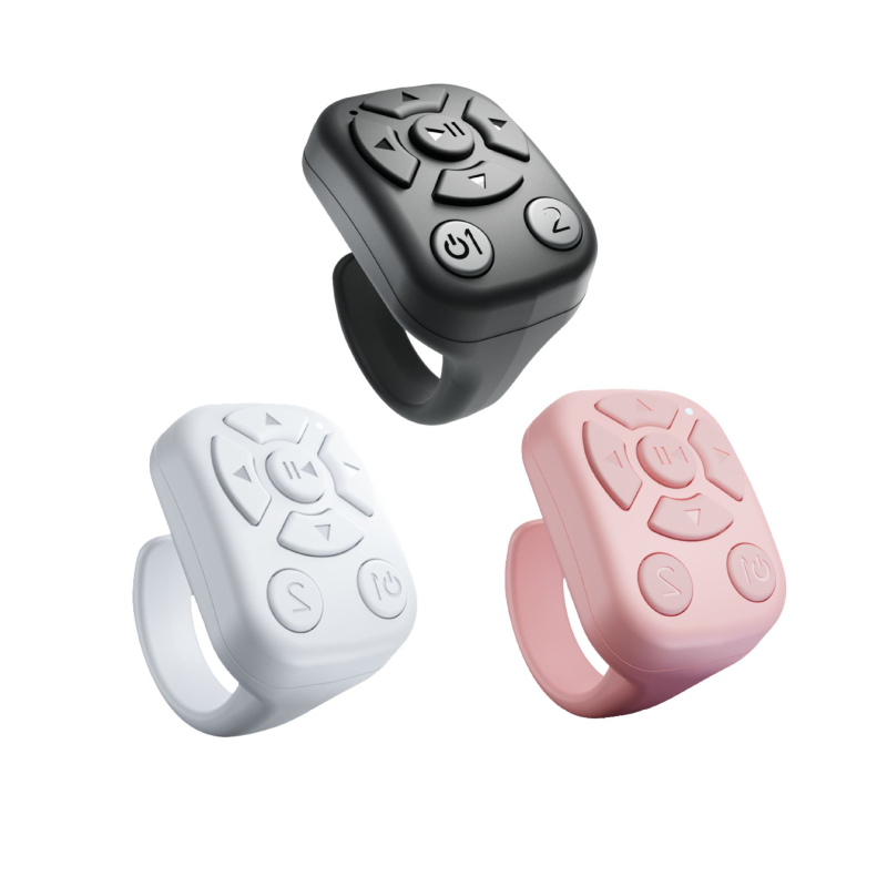 J6PRO Bezdrôtový kruhový ovládač pre selfie so zoomom, Bluetooth, dosah 10 m, Type-C rozhranie, 40mAh batéria