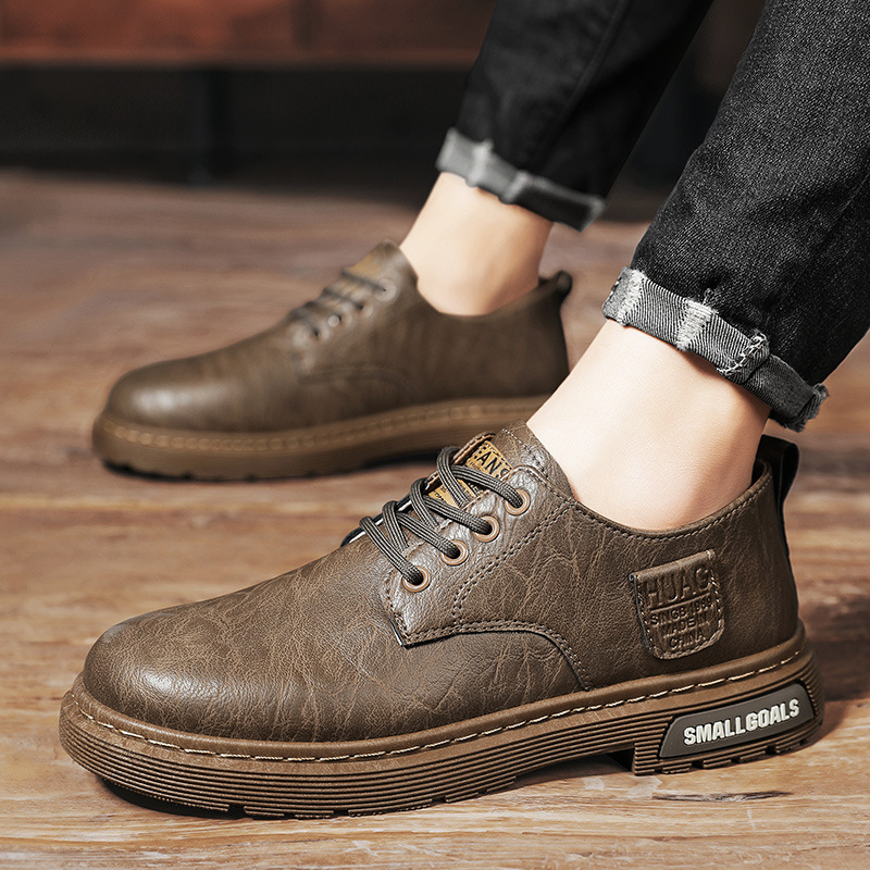 Muške slip-on cipele, PU koža gornji dio, gumeni potplat, zaobljeni nos, casual proljetne cipele
