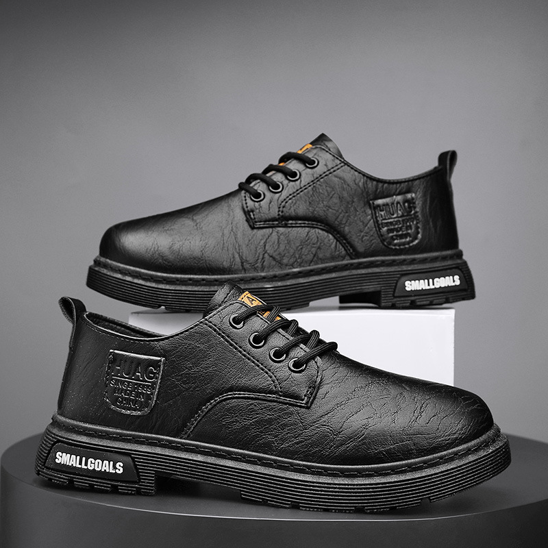 Muške slip-on cipele, PU koža gornji dio, gumeni potplat, zaobljeni nos, casual proljetne cipele