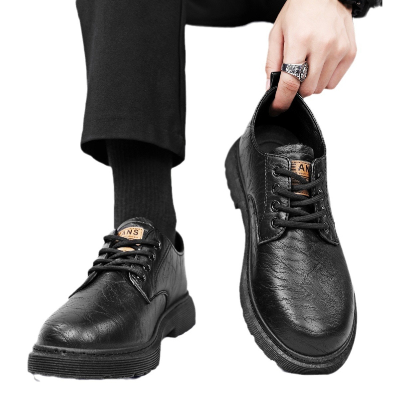 Muške slip-on cipele, PU koža gornji dio, gumeni potplat, zaobljeni nos, casual proljetne cipele