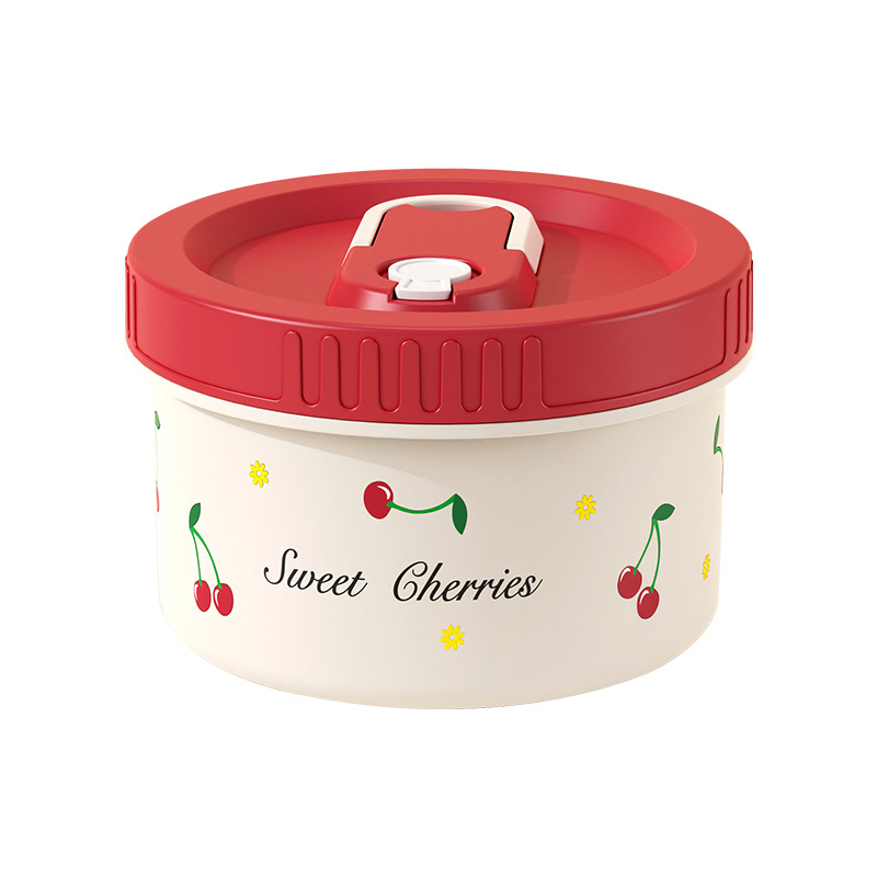 Δοχείο μεσημεριανού από ανοξείδωτο χάλυβα 316 με μόνωση και καπάκι, ασφαλές για φούρνο μικροκυμάτων, στρογγυλό, χωρητικότητα 301–800 ml