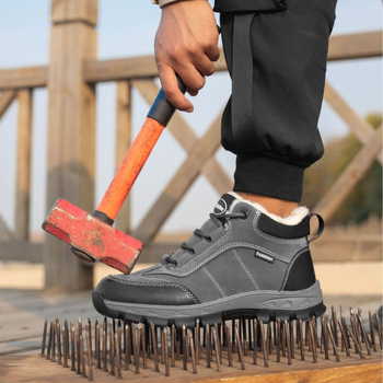 Мъжки обувки за безопасност: ударо- и пробивоустойчиви, топли, със стоманено носче, планински работни обувки за заваръчни обекти, издръжливи