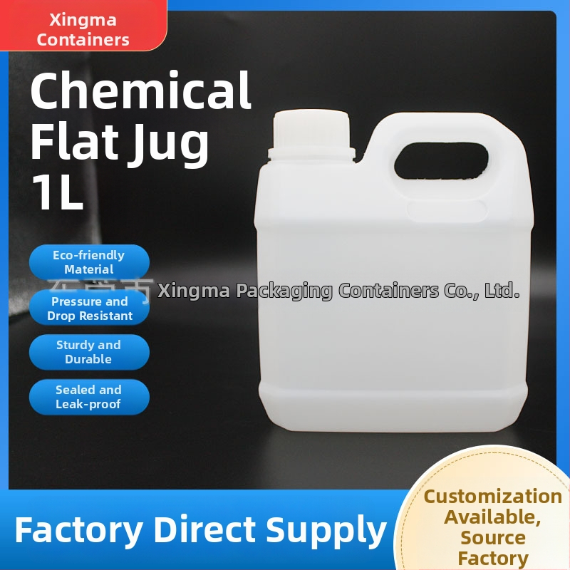 HDPE négyszögletes vegyi tartályok – vastagított falak, korróziónak ellenálló, kapacitások 1–6 L és 10 L