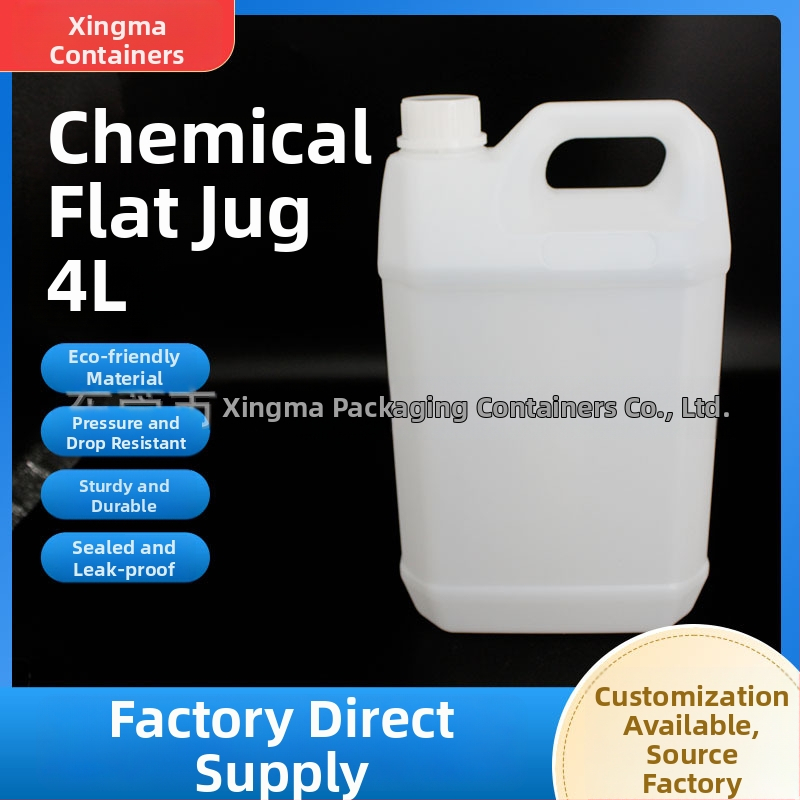 HDPE négyszögletes vegyi tartályok – vastagított falak, korróziónak ellenálló, kapacitások 1–6 L és 10 L