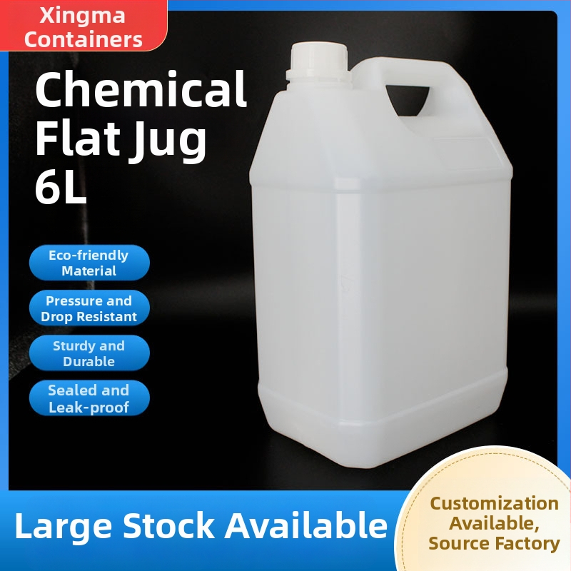 HDPE négyszögletes vegyi tartályok – vastagított falak, korróziónak ellenálló, kapacitások 1–6 L és 10 L