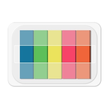 Индексни стикери и прозрачно пишещи се етикети, самозалепващи, 100 бр. (Марка: Truecolor; Самозалепващи; 100 бр; Прозрачни; Пишещи)