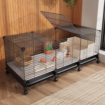 Метална клетка за зайци и домашни любимци — гнездо за вътрешна употреба