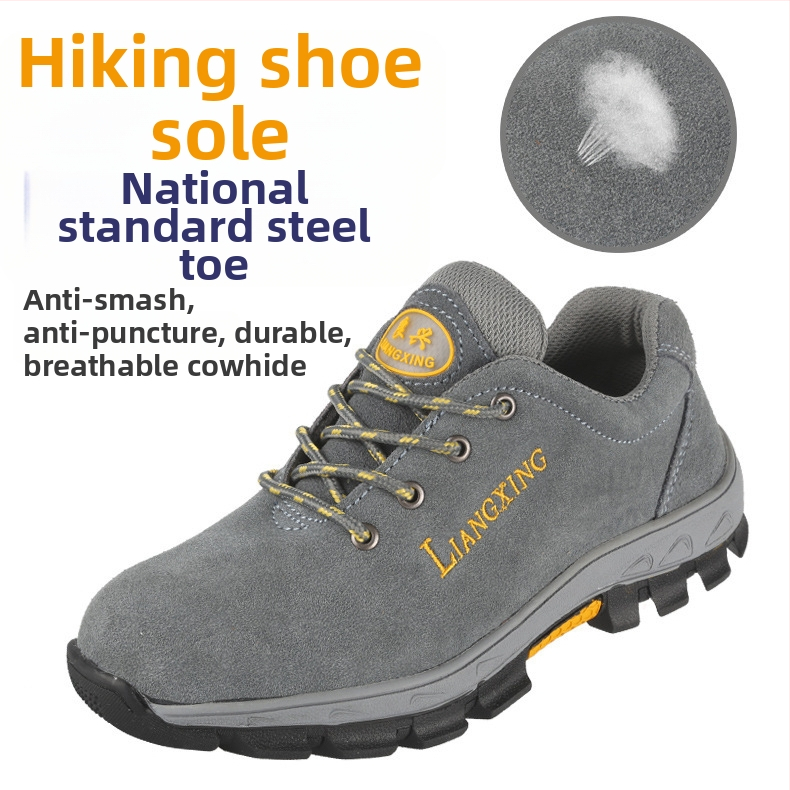 Zaštitne radne cipele s čeličnim vrhom, otporne na udarce i probijanje, otporne na ulje, otporne na visoke temperature, gornji dio od suedea