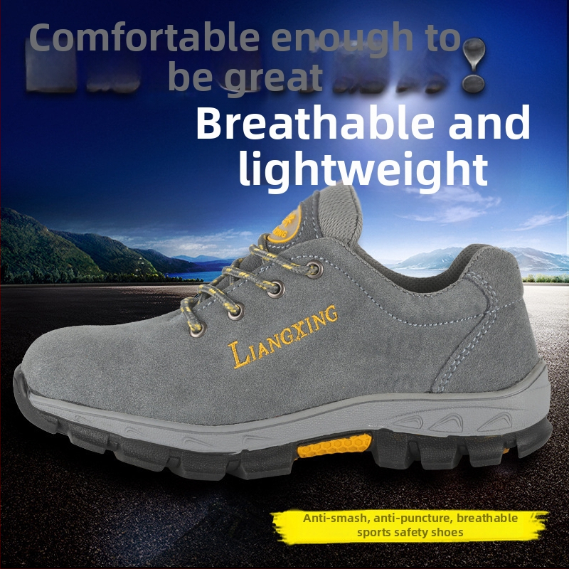 Zaštitne radne cipele s čeličnim vrhom, otporne na udarce i probijanje, otporne na ulje, otporne na visoke temperature, gornji dio od suedea