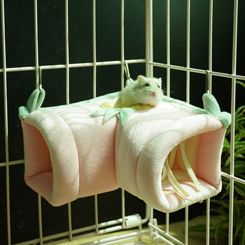 Cuib-hamac pentru hamster cu tunel – pasaj semiînchis; Material: burete și pluș scurt; Brand Ji zai zai; Toamnă și iarnă