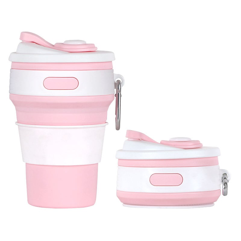 Κύπελλο καφέ από σιλικόνη με αναδιπλούμενο σχεδιασμό, προσαρμόσιμο λογότυπο, βάρος 140 g, διαστάσεις 87×87×140 mm