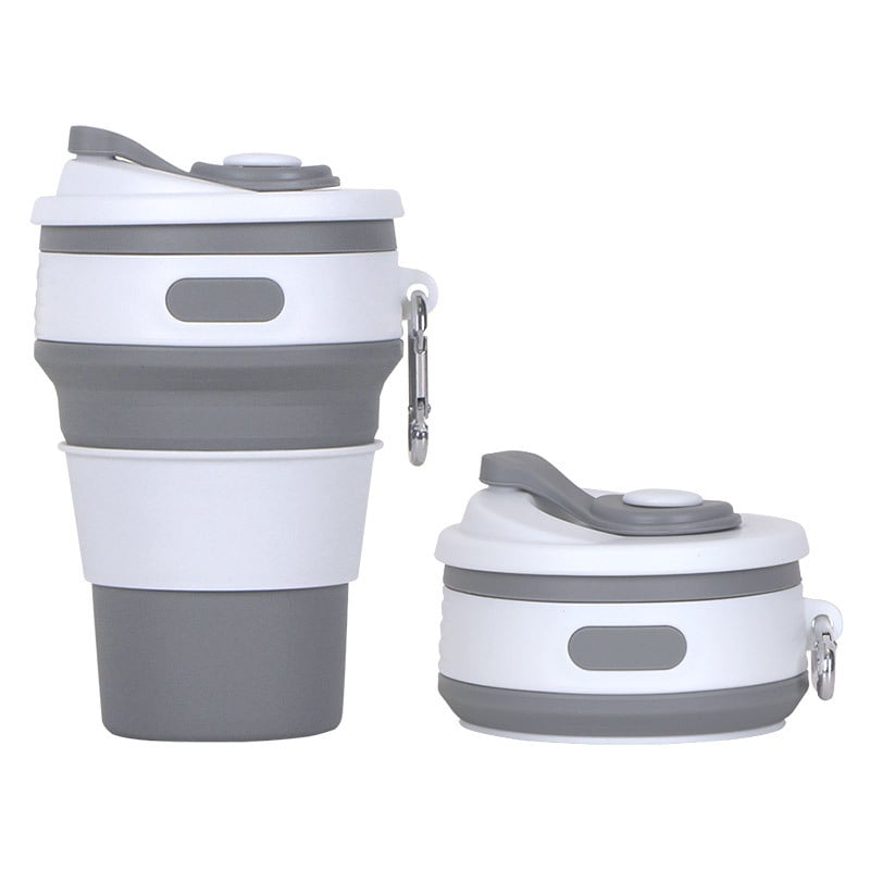 Κύπελλο καφέ από σιλικόνη με αναδιπλούμενο σχεδιασμό, προσαρμόσιμο λογότυπο, βάρος 140 g, διαστάσεις 87×87×140 mm