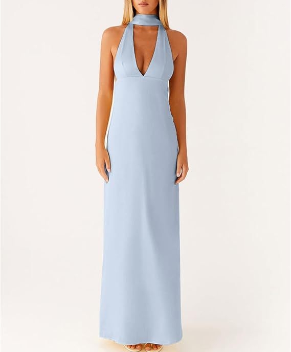Rochie midi fără mâneci, halter, material poliester, conținut poliester 90–95%, detaliu colaj