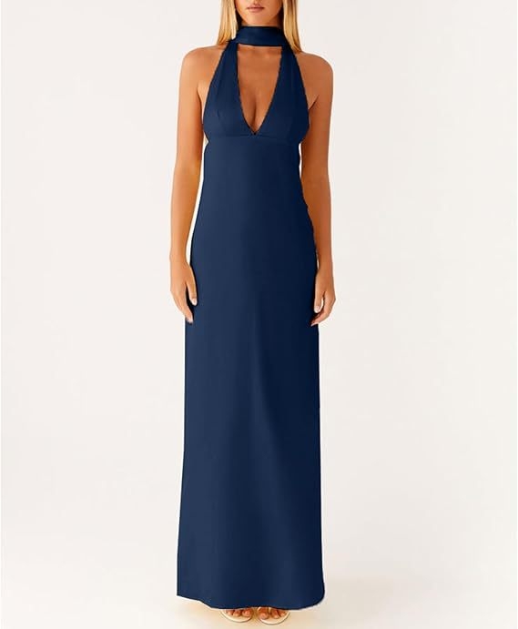 Rochie midi fără mâneci, halter, material poliester, conținut poliester 90–95%, detaliu colaj