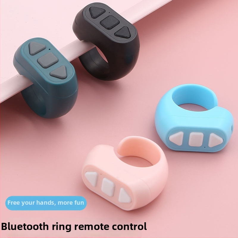 Prsteň Bluetooth diaľkové ovládanie ZL-03 — USB rozhranie, bezdrôtový dosah 10 m, hmotnosť 10 g, plastové prevedenie, nosenie na prsteň