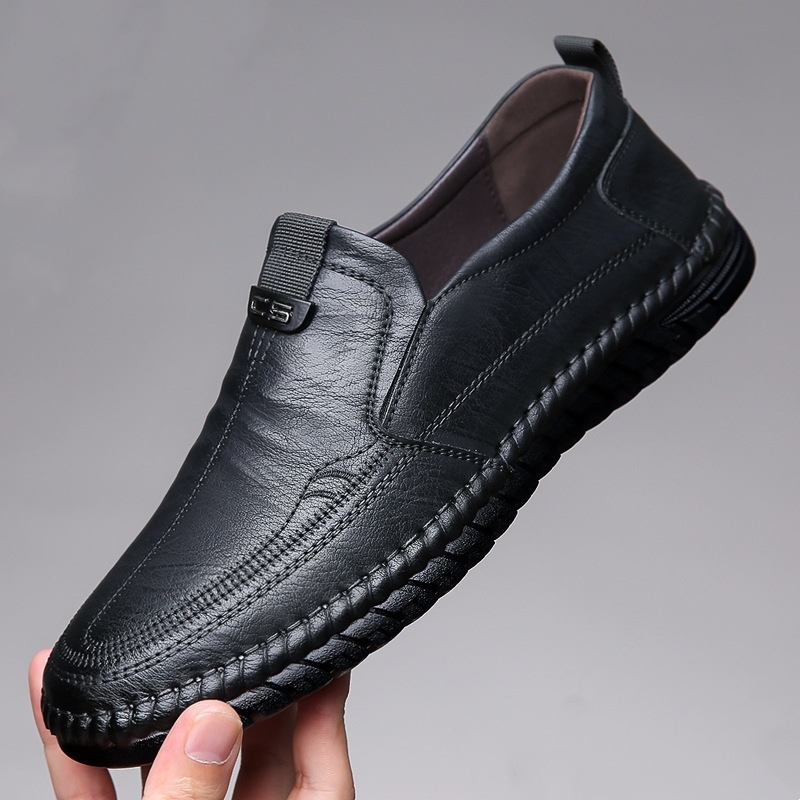 Muške slip-on tenisice s okruglom noskom, mekanim potplatom, prozračne, za vožnju, PVC potplat