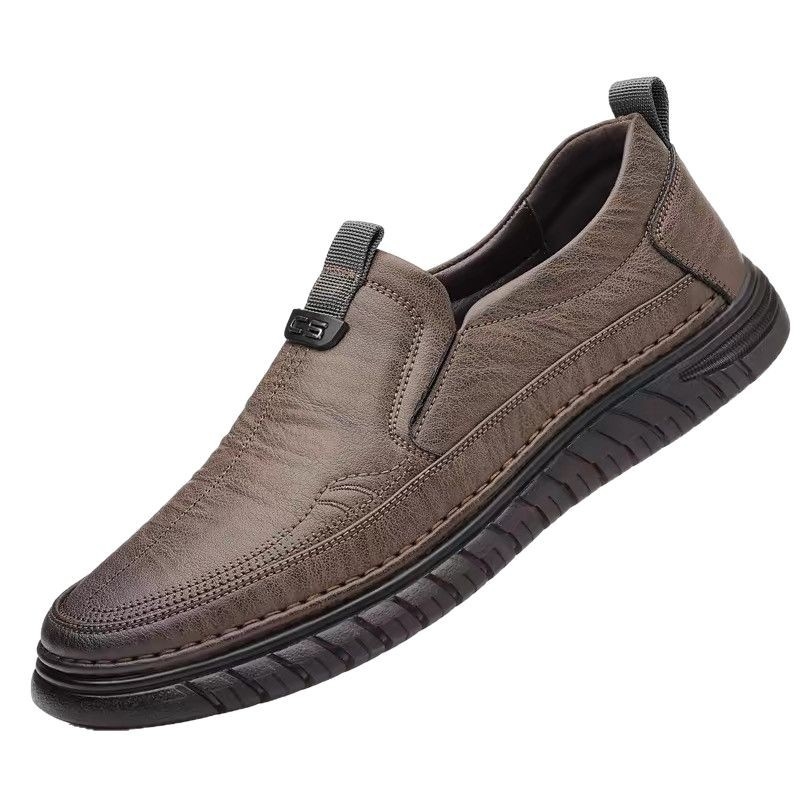 Muške slip-on tenisice s okruglom noskom, mekanim potplatom, prozračne, za vožnju, PVC potplat