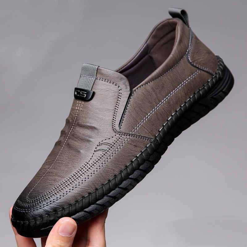 Muške slip-on tenisice s okruglom noskom, mekanim potplatom, prozračne, za vožnju, PVC potplat