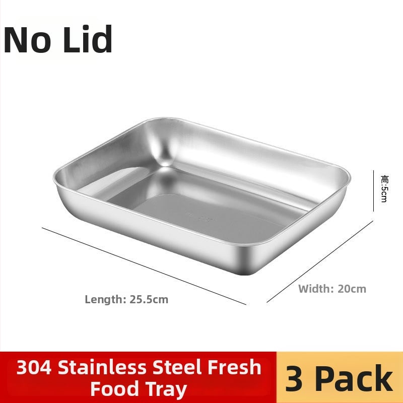 Δοχείο τροφίμων από ανοξείδωτο χάλυβα 304 με καπάκι, ορθογώνιο, κατάλληλο για φούρνο μικροκυμάτων, χωρητικότητα κάτω από 300 ml, μονόστρωτο