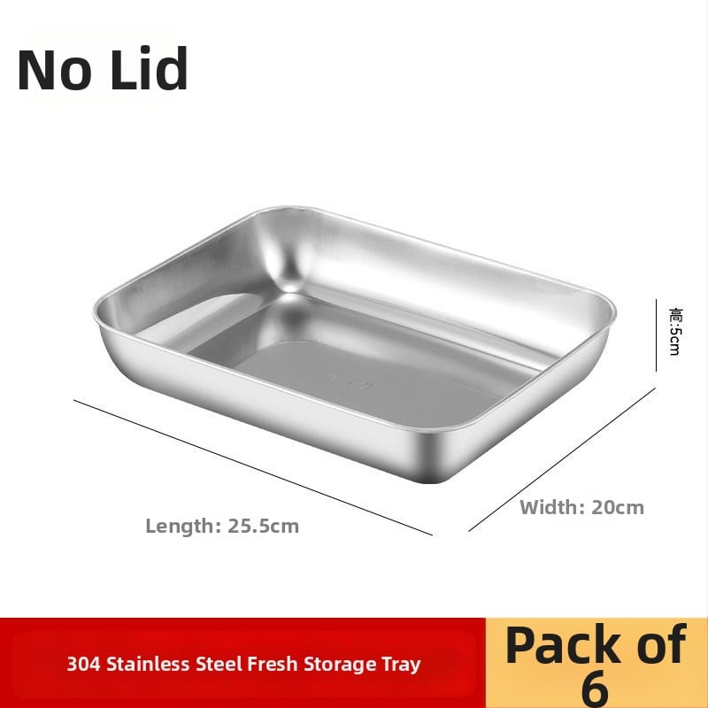 Δοχείο τροφίμων από ανοξείδωτο χάλυβα 304 με καπάκι, ορθογώνιο, κατάλληλο για φούρνο μικροκυμάτων, χωρητικότητα κάτω από 300 ml, μονόστρωτο