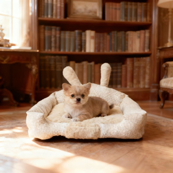 Κρεβάτι σκύλου με σχέδιο λαγουδάκι με αυτιά, για εσωτερική χρήση, κατάλληλο για όλες τις εποχές, πολυεστερικό ύφασμα