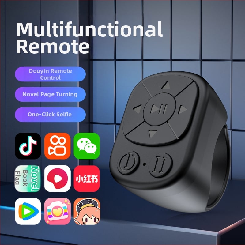 Ασύρματο δαχτυλίδι για selfies με Bluetooth τηλεχειριστήριο, μοντέλο J06, ABS περίβλημα, μπαταρία 50 mAh, εμβέλεια έως 10 m, USB διεπαφή