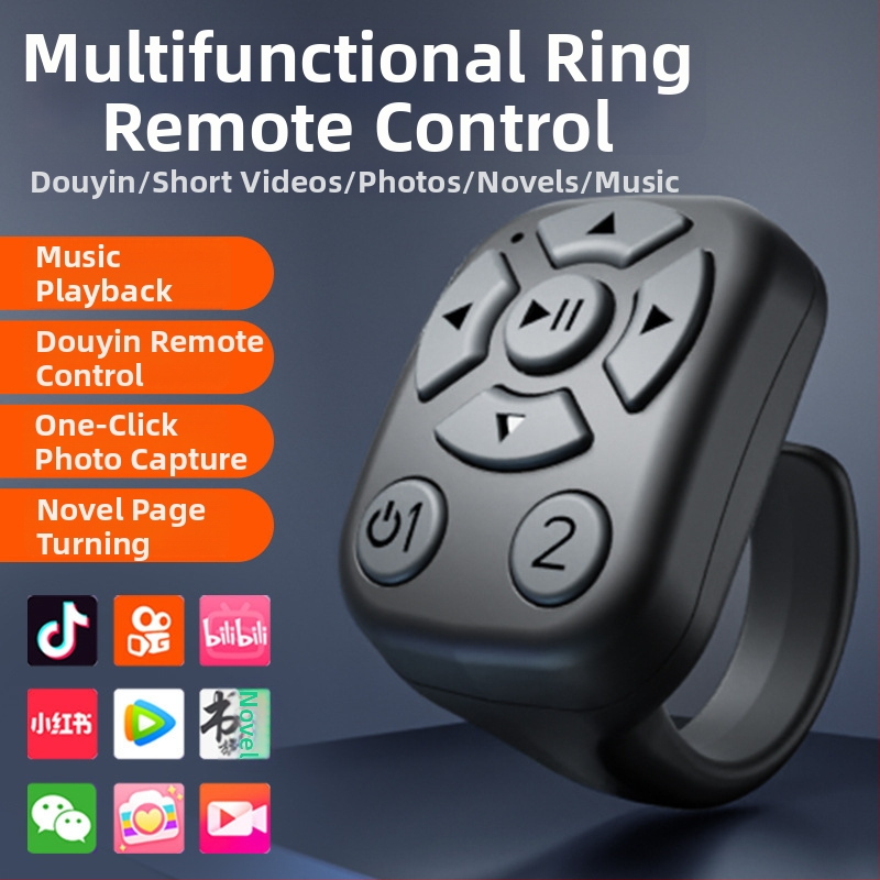 Ασύρματο δαχτυλίδι για selfies με Bluetooth τηλεχειριστήριο, μοντέλο J06, ABS περίβλημα, μπαταρία 50 mAh, εμβέλεια έως 10 m, USB διεπαφή