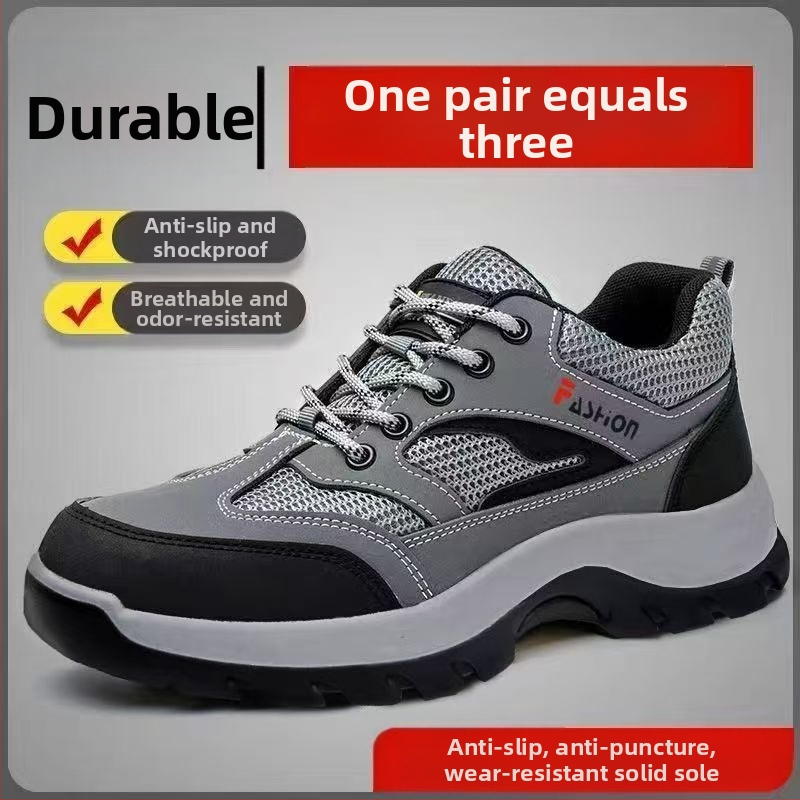 Cipele za sigurnost s otpornošću na kompresiju i probijanje, srednje visoko gornjište, Microfiber Leather + Flyknit Mesh