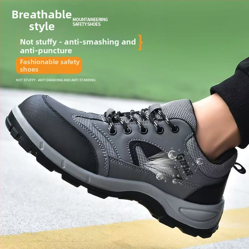 Cipele za sigurnost s otpornošću na kompresiju i probijanje, srednje visoko gornjište, Microfiber Leather + Flyknit Mesh