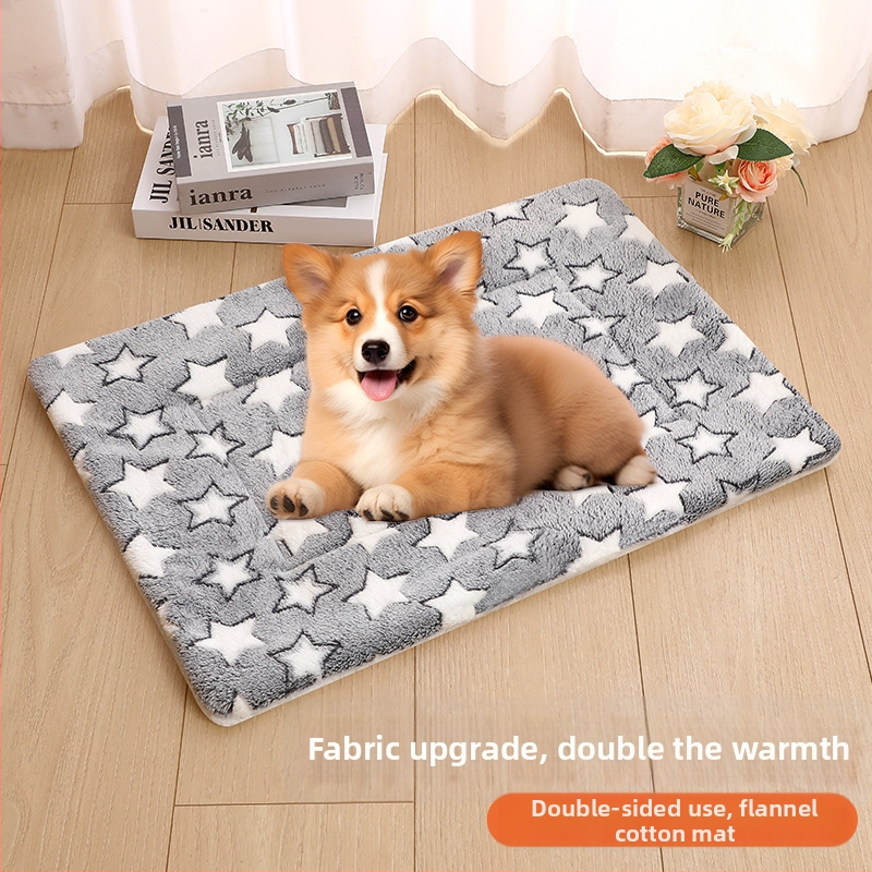 Διπλής όψης στρώμα κατοικίδιων από φλανέλα, παχύ και ζεστό, για σκύλους, μάρκα Cotton taro