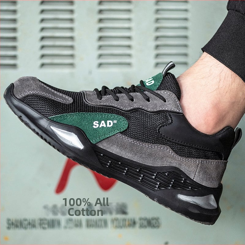 Безопасни обувки за работа със защита срещу удари и пробив, стоманено носче, EVA горна част, нисък профил, дишащи