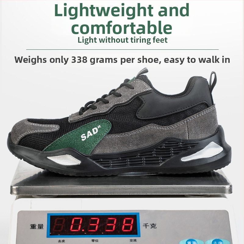 Безопасни обувки за работа със защита срещу удари и пробив, стоманено носче, EVA горна част, нисък профил, дишащи