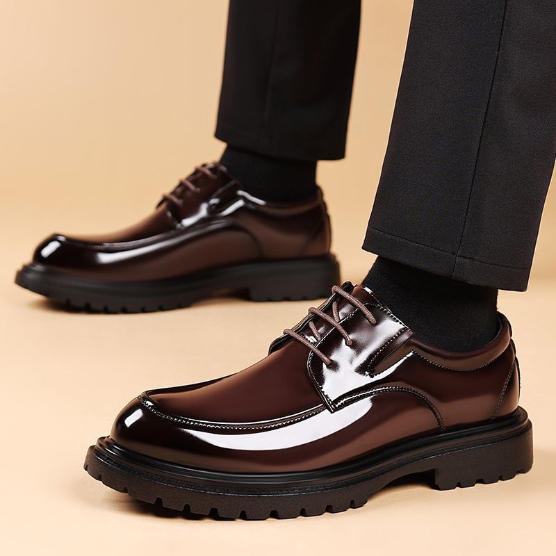 Pantofi masculi din piele cu curea monk, velur de vită, vârf ascuțit, talpă din cauciuc, creștere înălțime