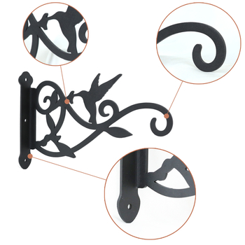 Suport suspendat pentru plante, oțel laminat la rece, rezistent la intemperii pentru exterior (Material: oțel laminat la rece; Destinație: suport de agățat plante; Greutate: 260 g; Importat: Nu)