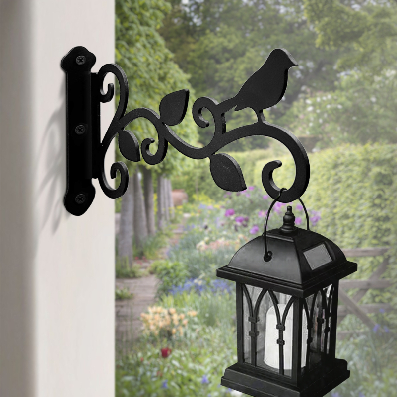 Suport suspendat pentru plante, oțel laminat la rece, rezistent la intemperii pentru exterior (Material: oțel laminat la rece; Destinație: suport de agățat plante; Greutate: 260 g; Importat: Nu)