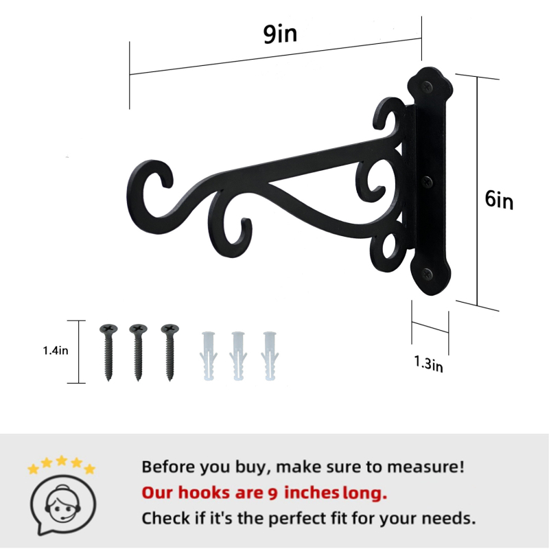 Suport suspendat pentru plante, oțel laminat la rece, rezistent la intemperii pentru exterior (Material: oțel laminat la rece; Destinație: suport de agățat plante; Greutate: 260 g; Importat: Nu)