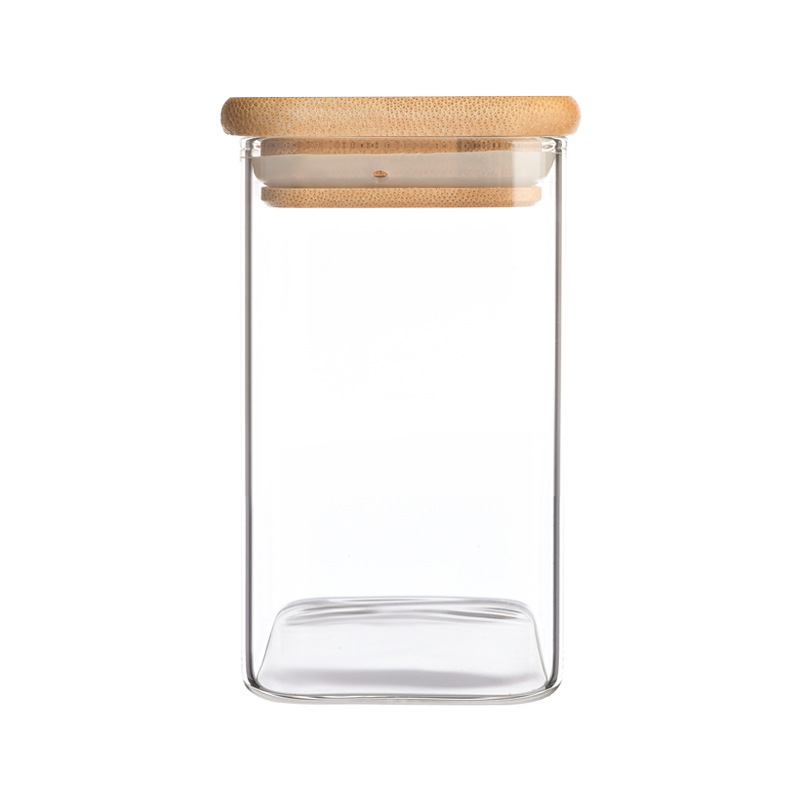 Container de depozitare din sticlă borosilicat, calitate alimentară, sigilat pentru cereale, 800-1000 ml, compatibil cu microundele